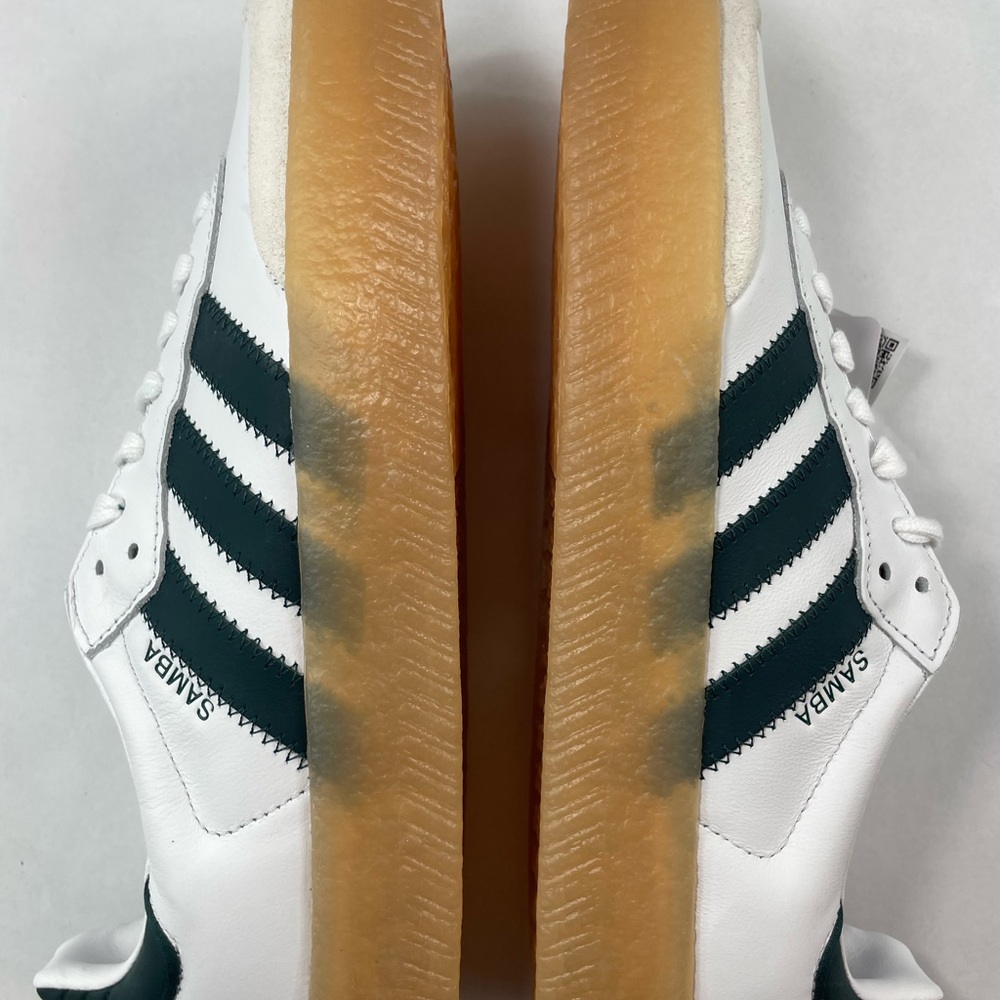 Adidas Sambae Women’s Sz 9 White/Dark Green JQ0983 Brand New Damaged Box - Picture 6 of 10